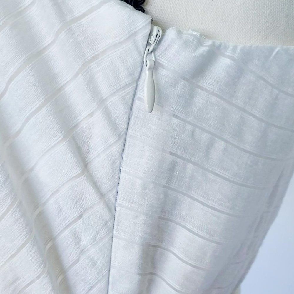Nine West Women's One Shoulder Belted Dress White Size Medium - Picture 5 of 8